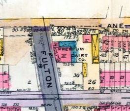 fulton street map pasteurization showing plant 1916 1929 ownership exists still under three building story today